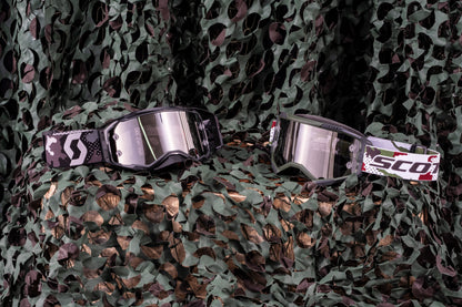 Fury Goggle Dark Green/White Camo W/Silver Chrome Works