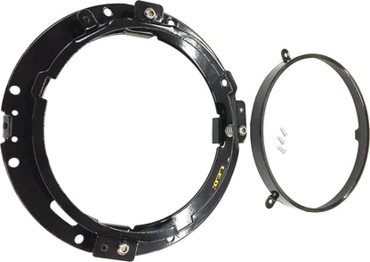 Adapter Ring And Wiring Harness Mounting Bracket Blk