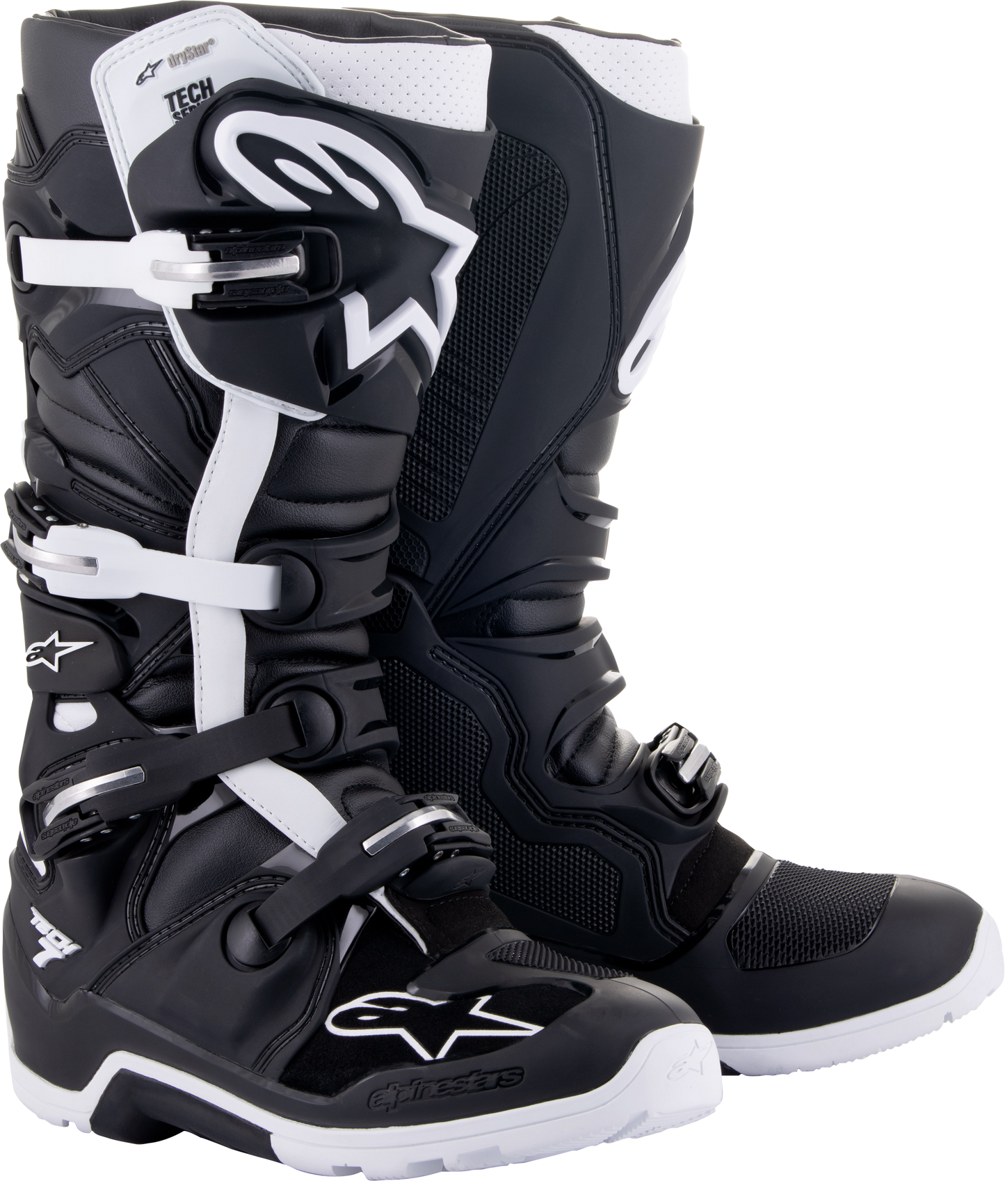 Tech 7 Enduro Drystar Boots Black/White Sz 6