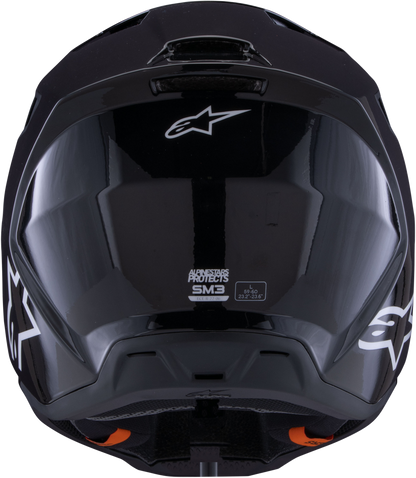 Sm3 Solid Helmet Black Glossy Md