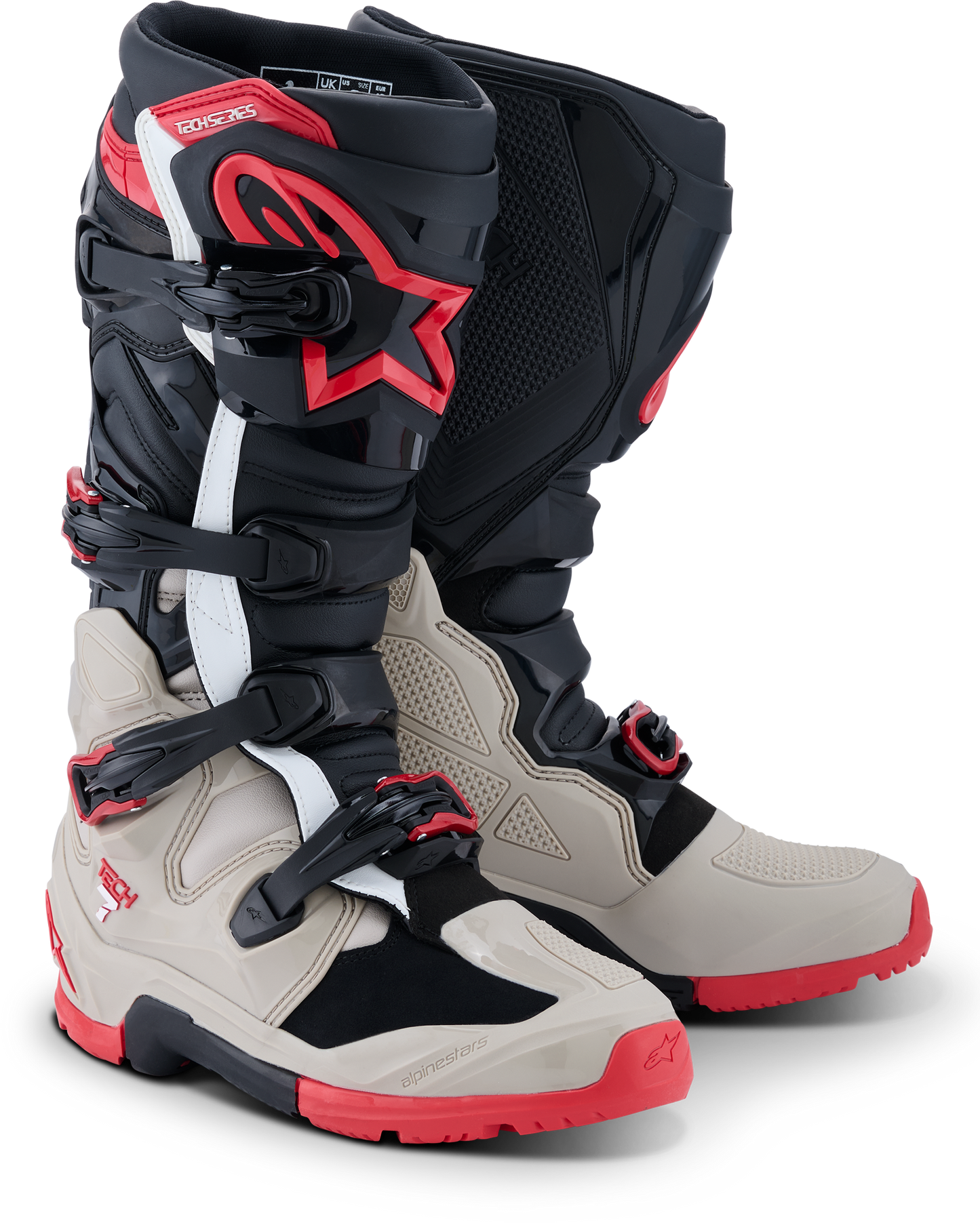 Tech 7 Enduro Blk/Light Gry/Bright Red 9