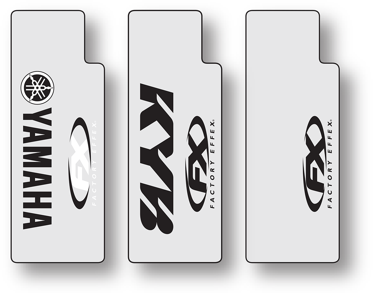 FACTORY EFFEX Fork Shield Decal - Upper - Kayaba - Black 10-38002