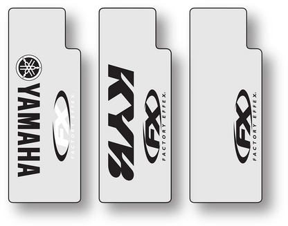 FACTORY EFFEX Fork Shield Decal - Upper - Kayaba - Black 10-38002