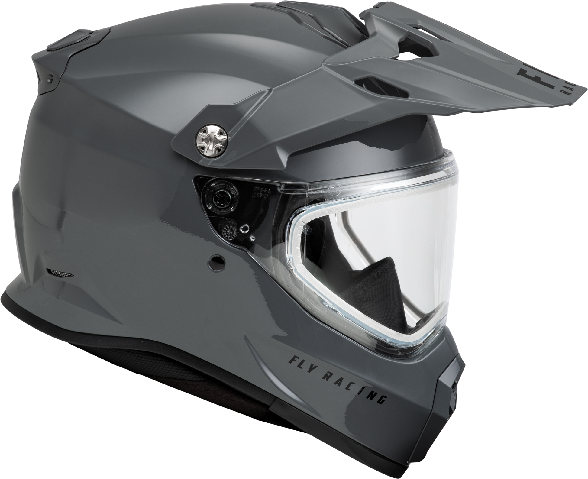 Trekker Cw Solid Helmet Dual Shld Grey Md