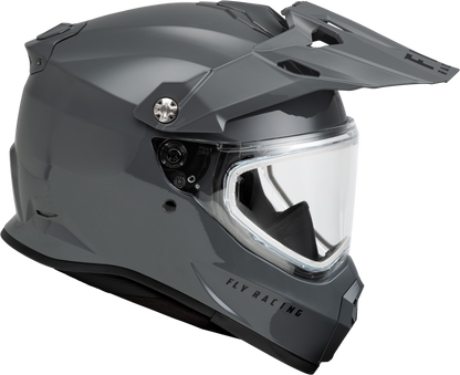 Trekker Cw Solid Helmet Dual Shld Grey Lg