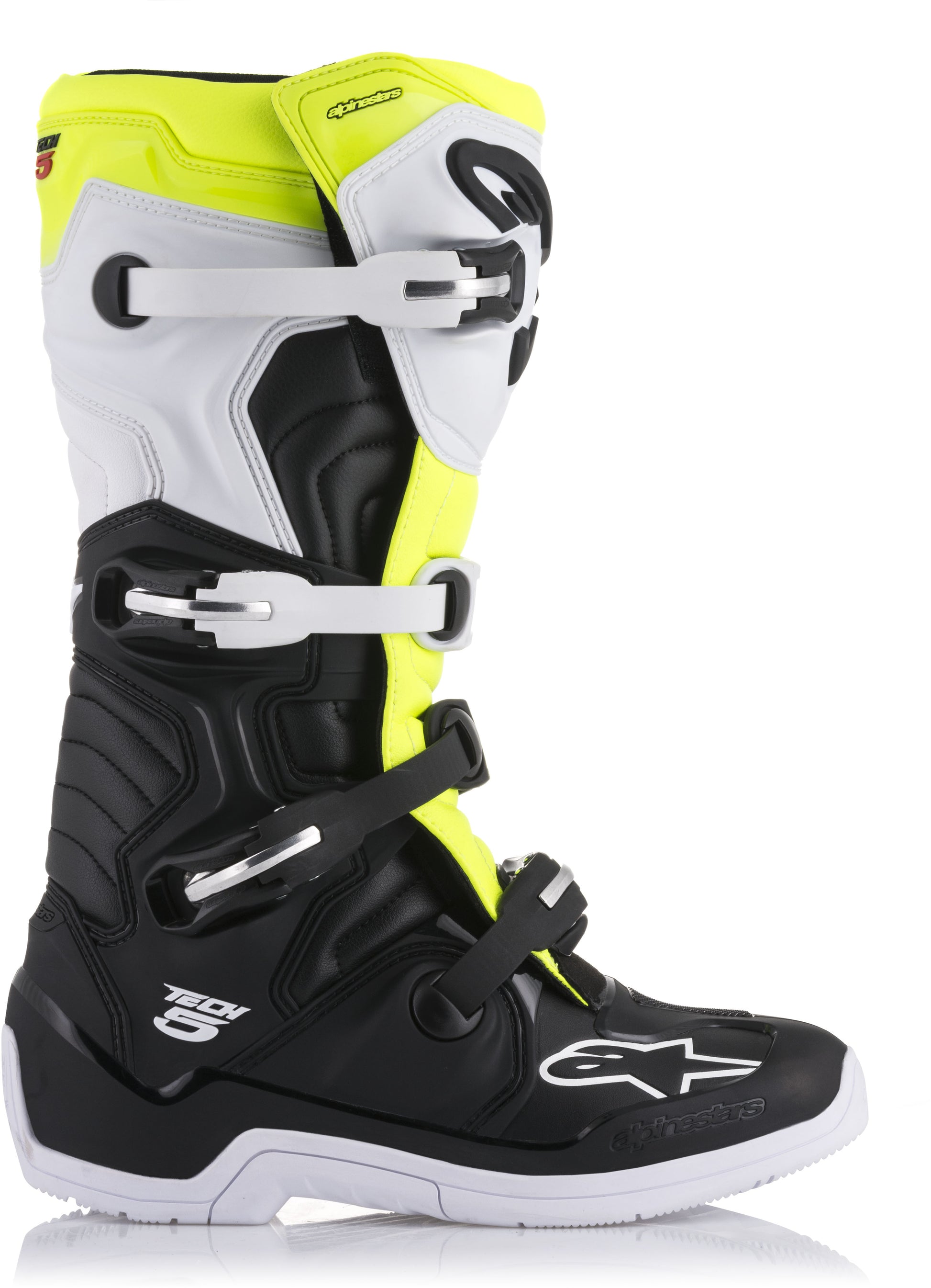Tech 5 Boots Black/White/Yellow Sz 05