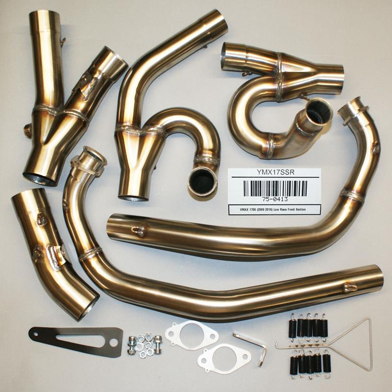 Hindle Exhaust for Yamaha Vmax (09-15)  with 14x2.25 Evolution Titanium Muffler