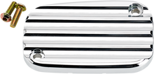 JOKER MACHINE Front Brake Master Cylinder Cover - Finned - Chrome 08-002C
