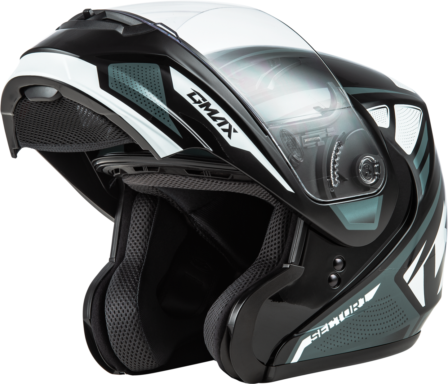 Md 04 Sector Helmet Black/Silver Sm