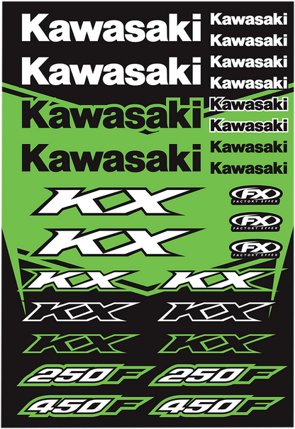 FACTORY EFFEX Decal Kit - Kawasaki KX 22-68130