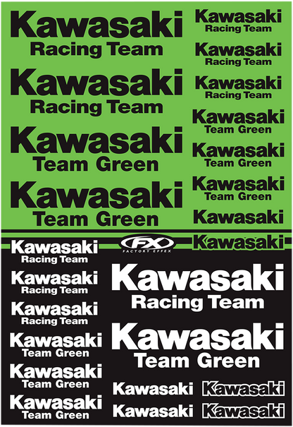 FACTORY EFFEX Decal Kit - Kawasaki Racing 22-68132