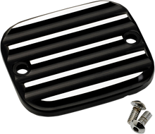 JOKER MACHINE Front Brake Master Cylinder Cover - Finned - Black/Silver 951019-2