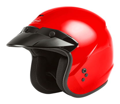 Of 2 Open Face Helmet Red 2x