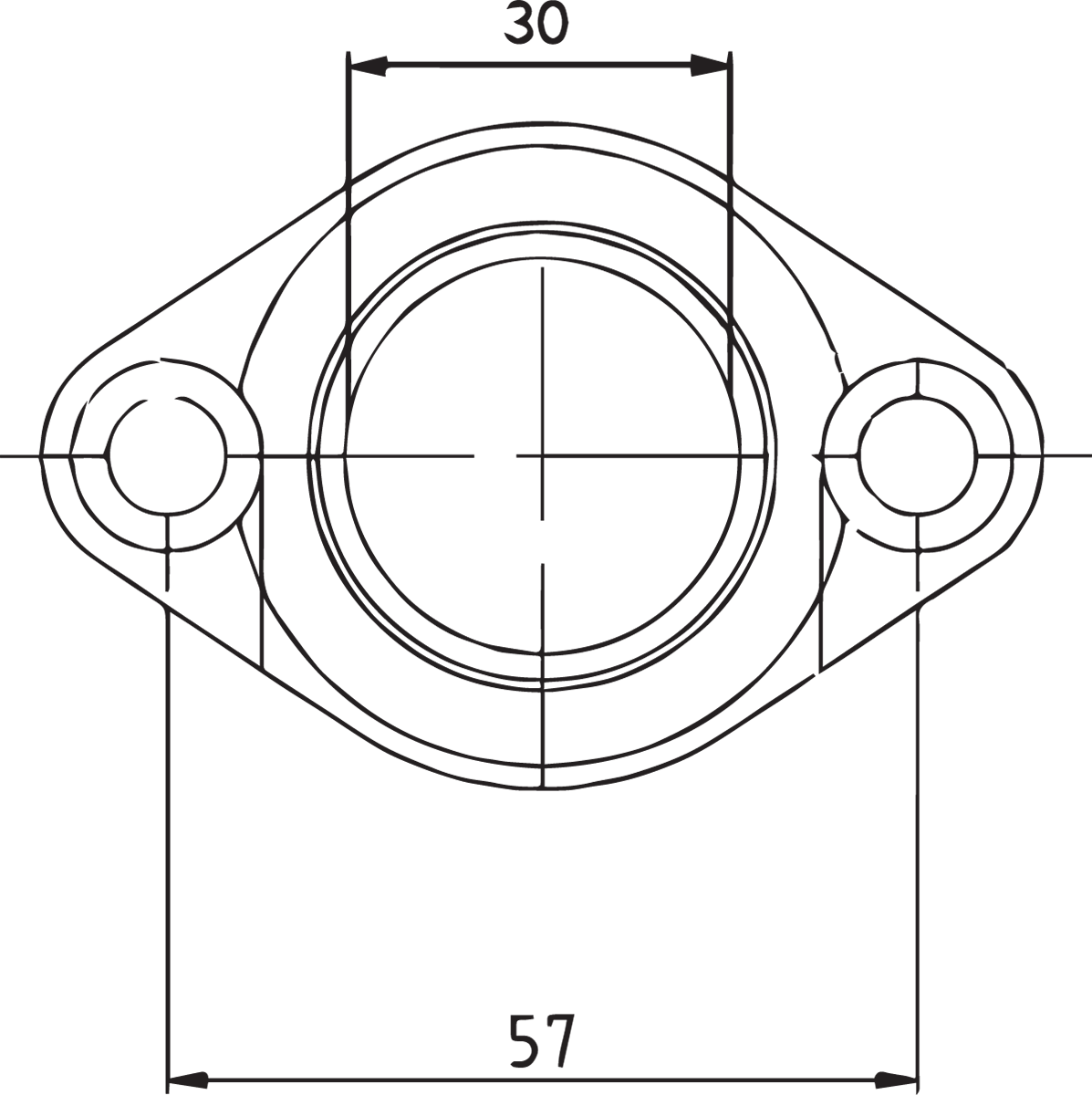 PARTS UNLIMITED Carburetor Mounting Flange - Polaris 07-100-24