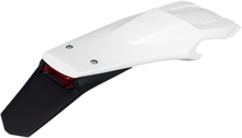 UFO Enduro Rear Fender - with Light - White/Black HU03398040