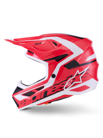 Sm7 Deed Helmet Red/Blk/Wht Glossy Xl