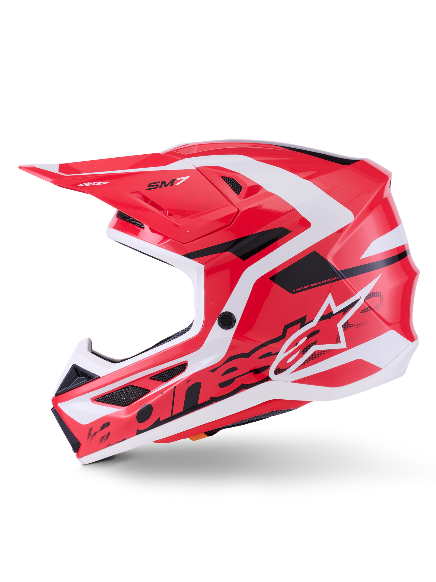 Sm7 Deed Helmet Red/Blk/Wht Glossy Sm