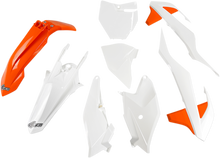 UFO Replacement Body Kit - '19 OEM Orange/White - KTM - SX '18-'24 KTKIT519999W