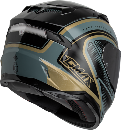 Ff 98 Aftershock Helmet Grey/Metallic Gold Lg