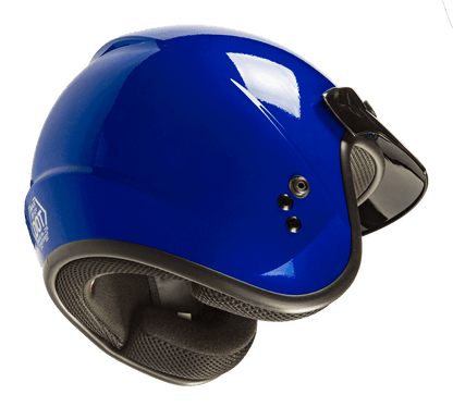 Of 2 Open Face Helmet Blue Lg