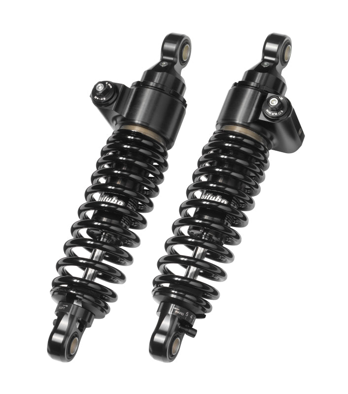 Bitubo WME2 Twinshocks Adjustable: Hydraulic Spring Preload, Rebound, Length 331mm, Dark Edition
