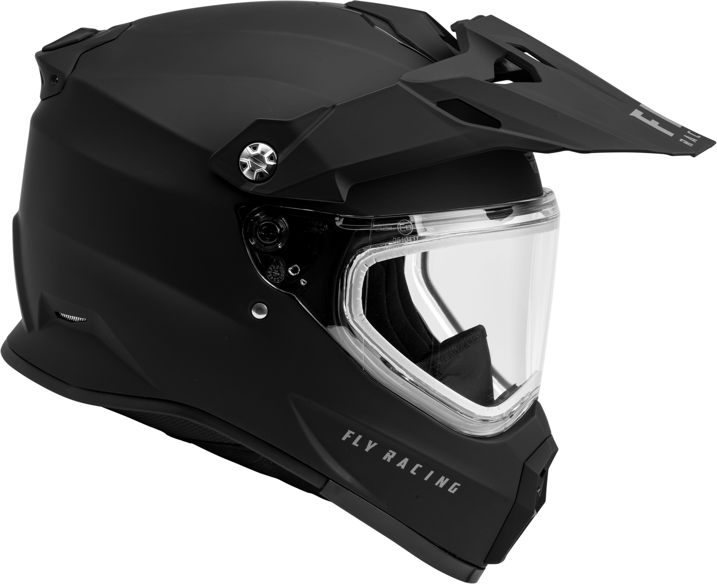 Trekker Cw Solid Helmet Dual Shld Matte Black Lg