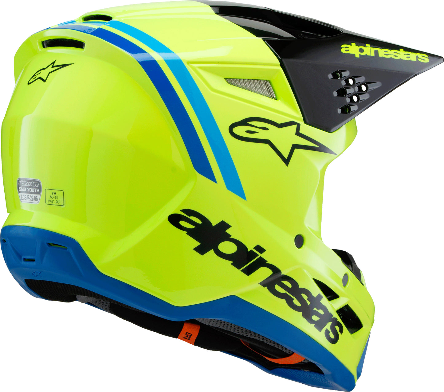Sm3 Youth Radium Helmet Ylw Fluo/Blk/Blue Yl