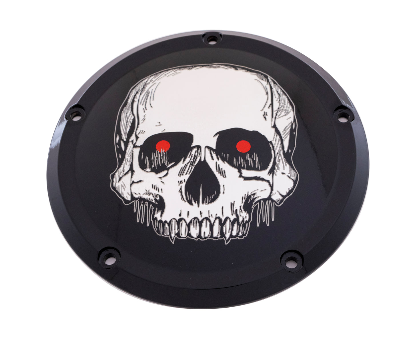 6   M8 Softail Derby Cover Skull Black