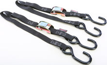 Tie Down Cam S Hook Watercraft 1"X3' Black Pair