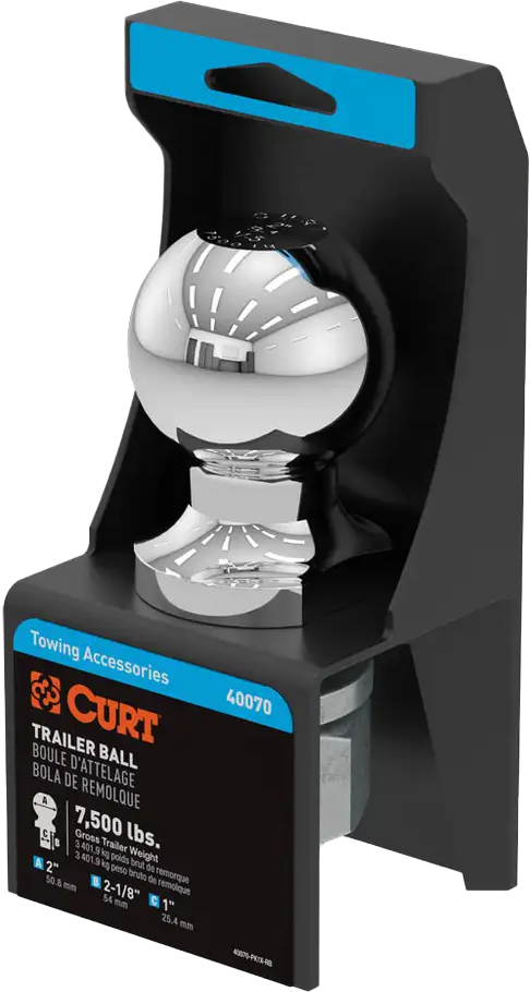 2 X 1 X 2 1/8 Hitch Ball Pkgd