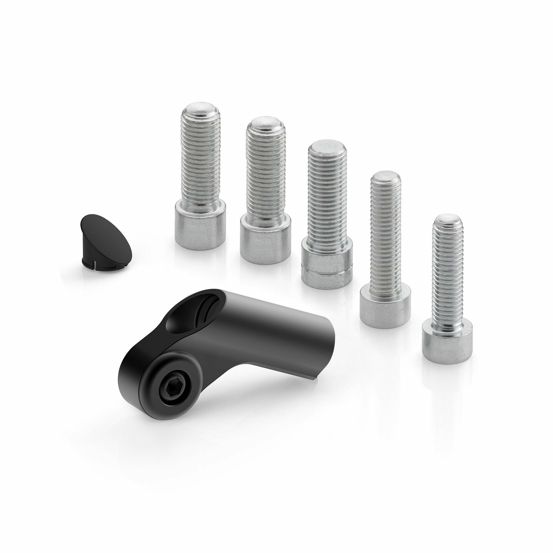 Universal Mirror Adapter Side Mount Black Ea