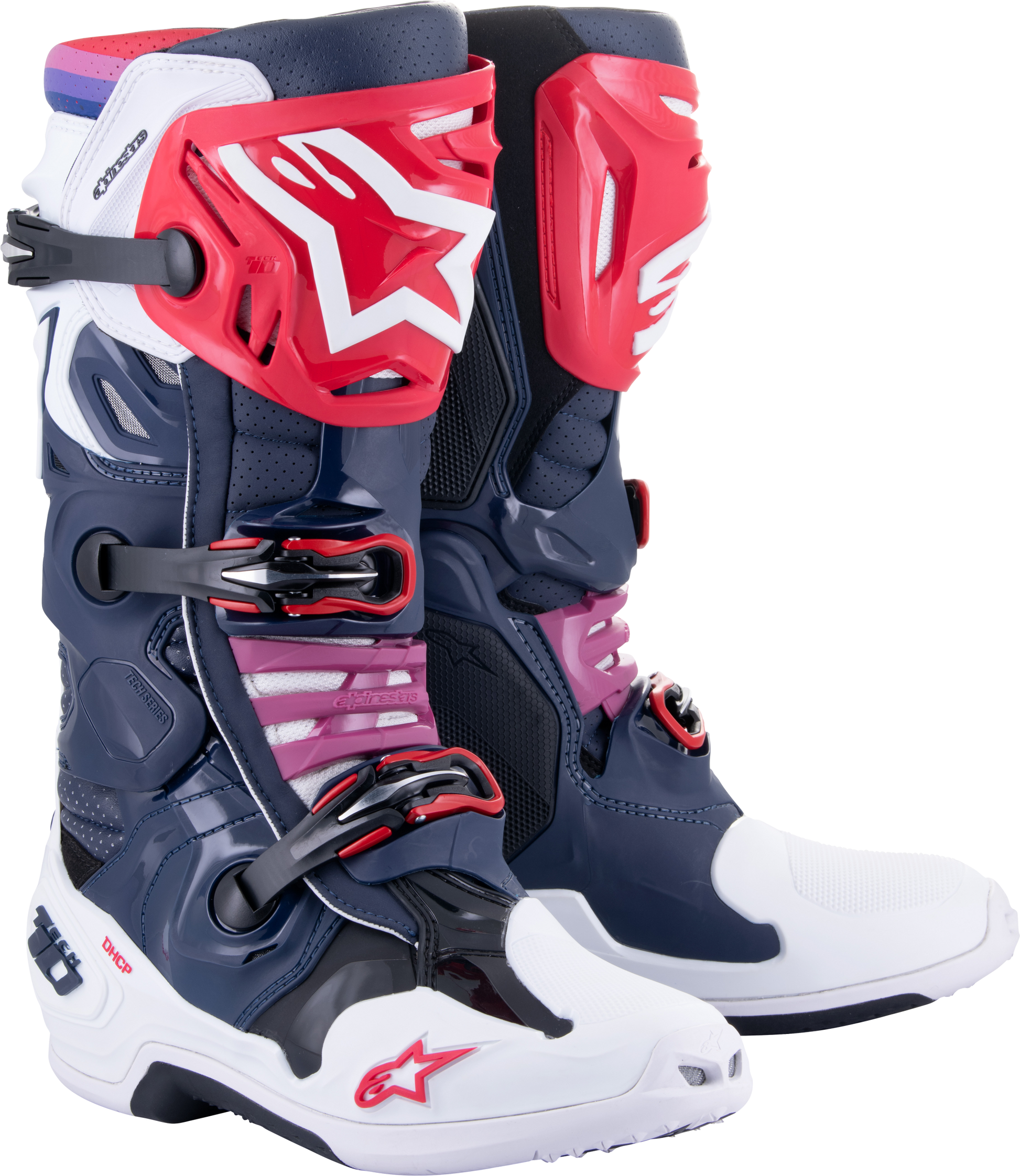 Tech 10 Supervented Boots Night Nvy/Wht/Rainbow Sz 14