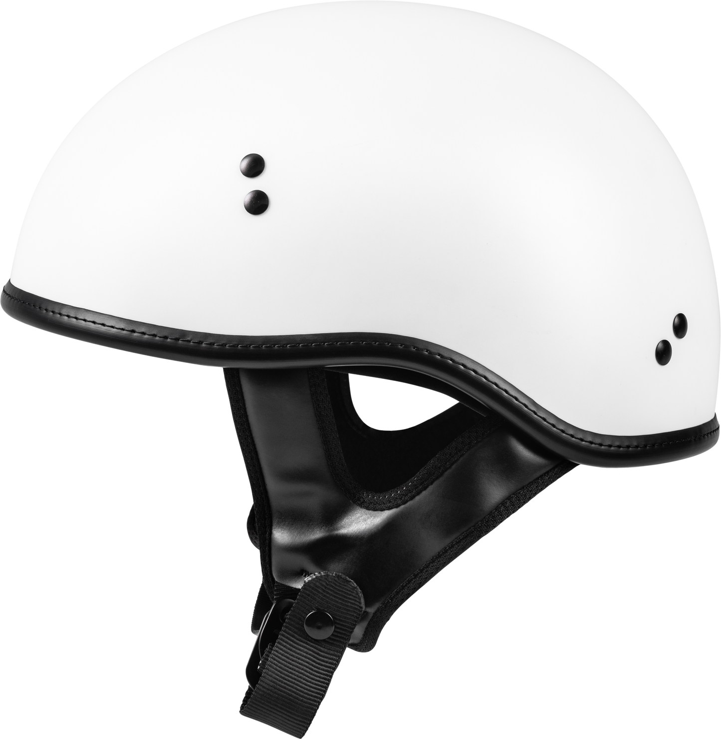 .357 Solid Half Helmet Matte White Lg