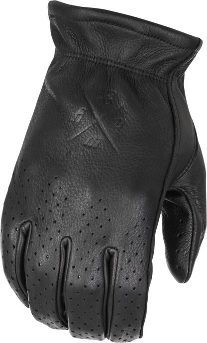 Louie Perforated Gloves Black Sm