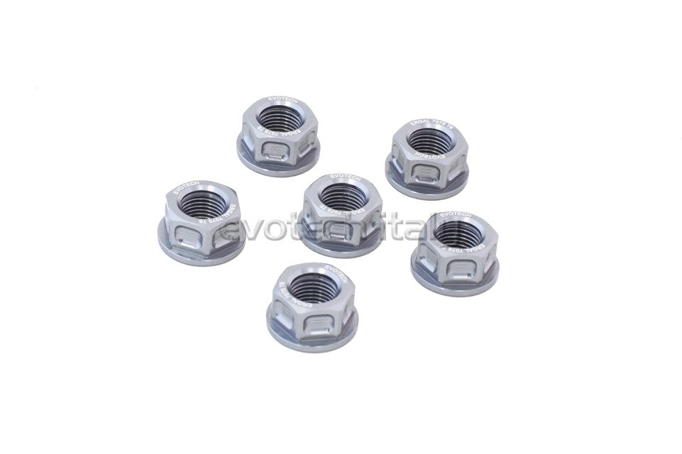 Evotech Srl Billet Aluminum Sprocket/Flange Nuts for Ducati, KTM, and Kawasaki (set of 6) - M10x1.25