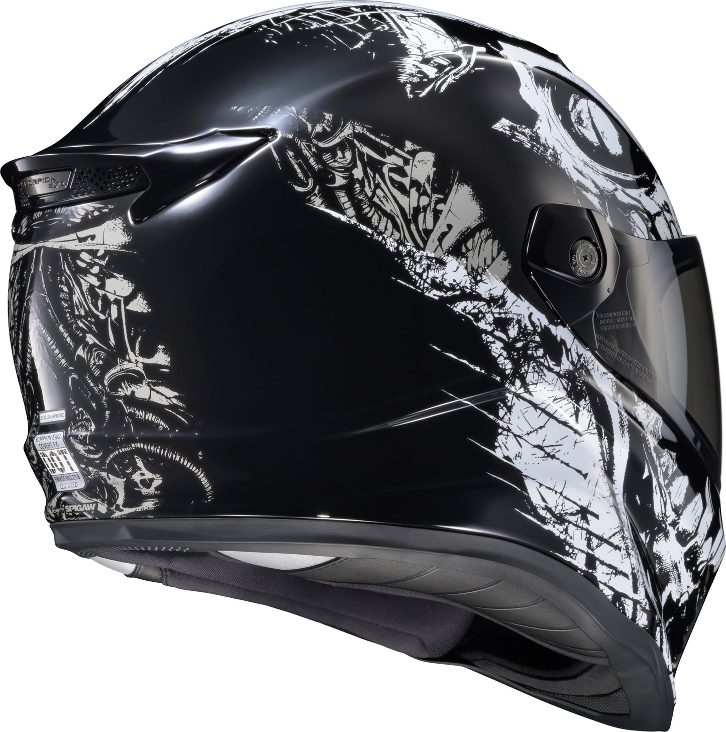 Covert Fx Full Face Helmet Caiman Gloss Black Md