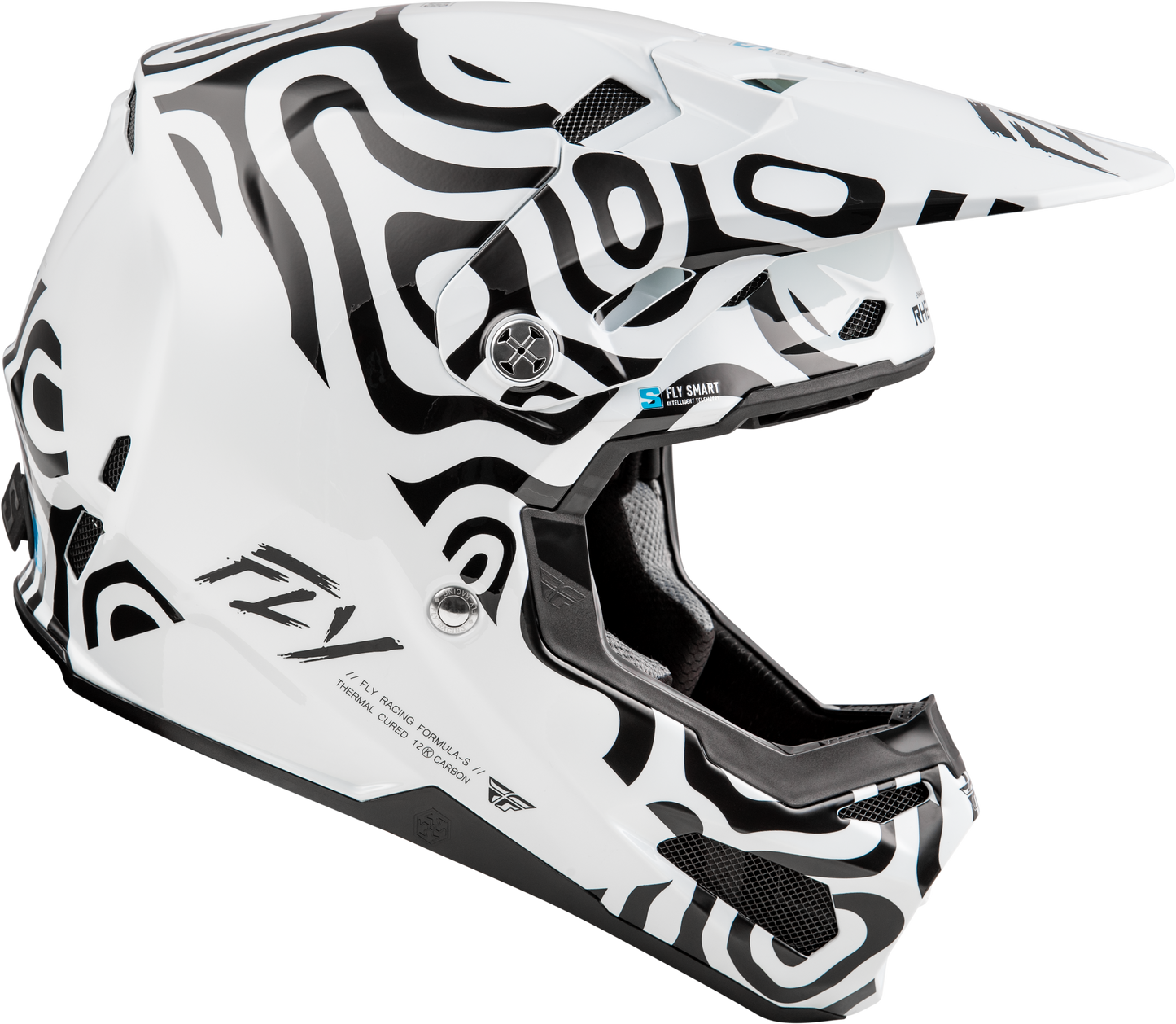 Youth Formula S Carbon Abyss Helmet White/Black Yl