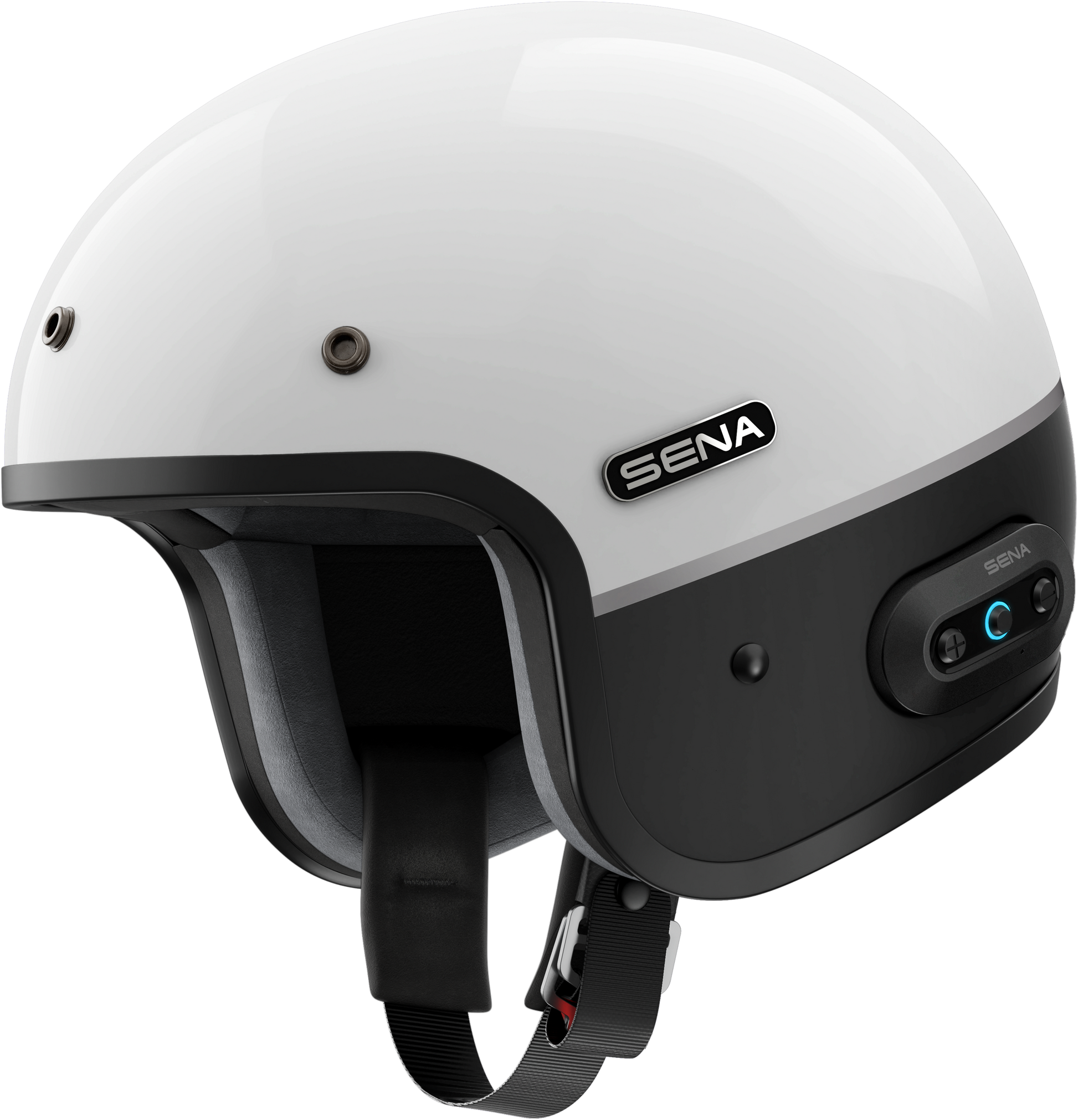 Surge Open Face Helmet W/Mesh Glossy White/Matte Black Xl