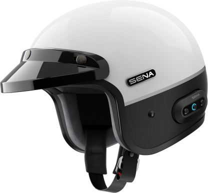 Surge Open Face Helmet W/Mesh Glossy White/Matte Black 2x