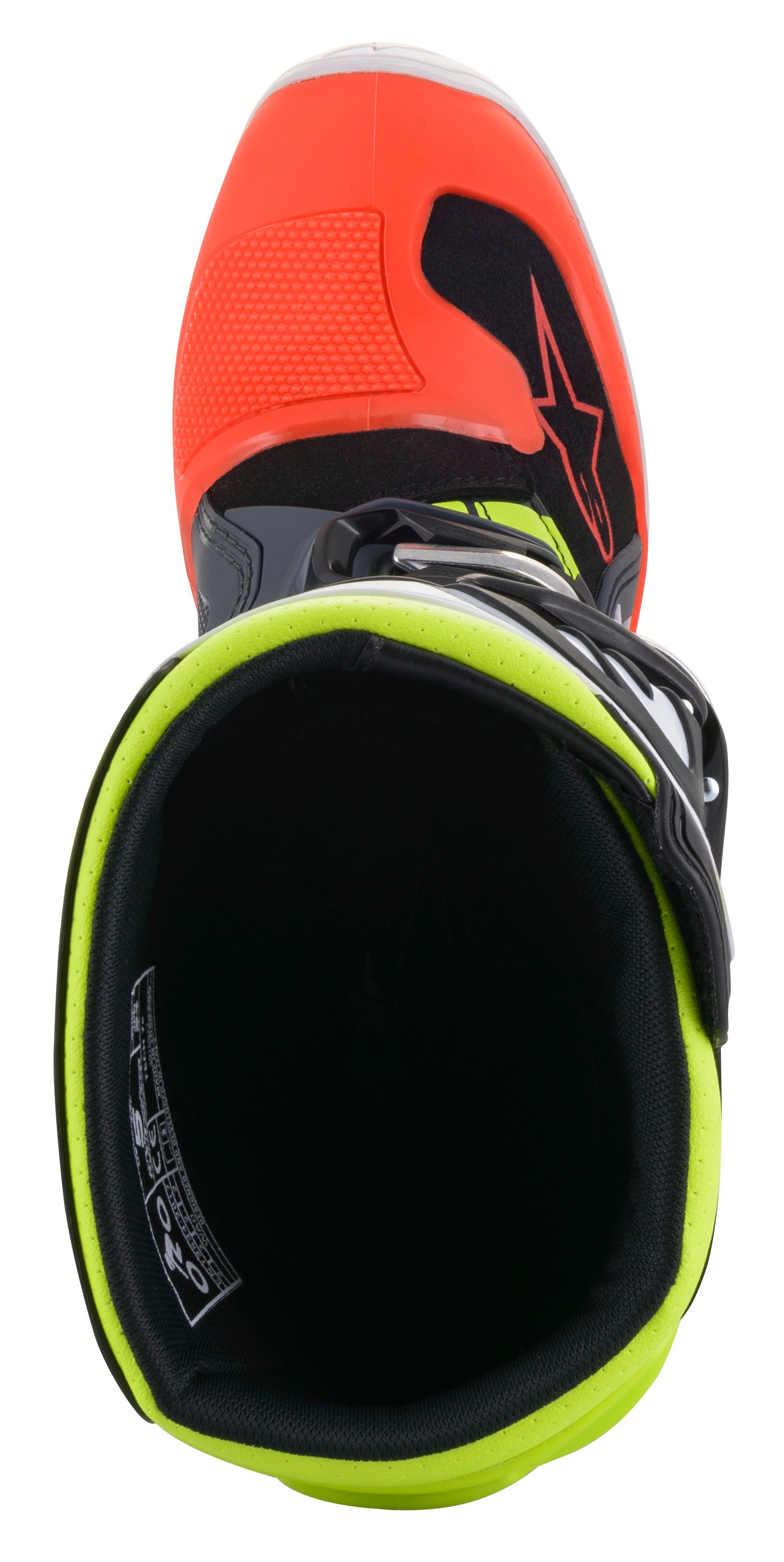 Tech 7s Boots Dark Grey/ Red Fluo/Yellow Fluo Sz 06