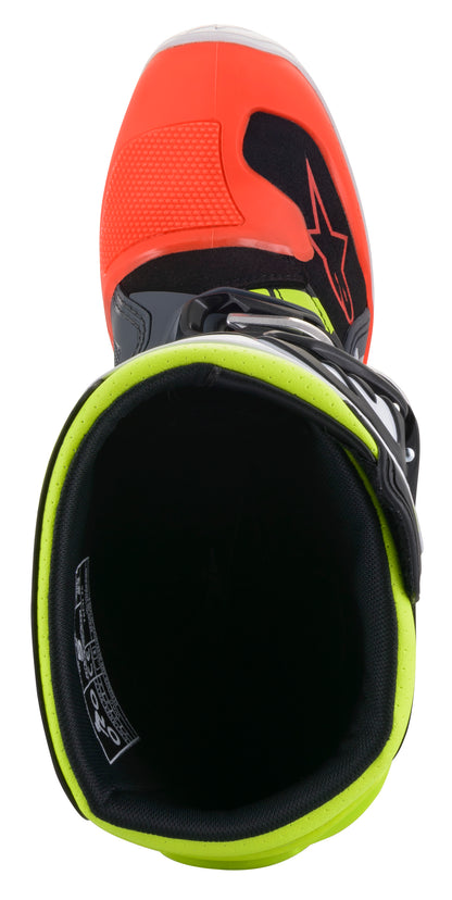 Tech 7s Boots Dark Grey/ Red Fluo/Yellow Fluo Sz 06