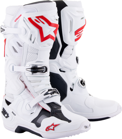 Tech 10 Supervented Boots White/Bright Red Sz 8