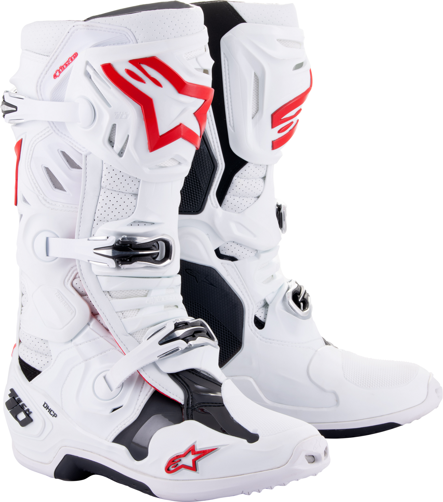 Tech 10 Supervented Boots White/Bright Red Sz 7