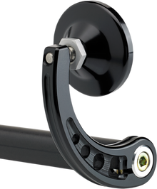 JOKER MACHINE Mirror - Bar End/Side View - Round - Black - Curved - 2-1/4" 09-312-CB
