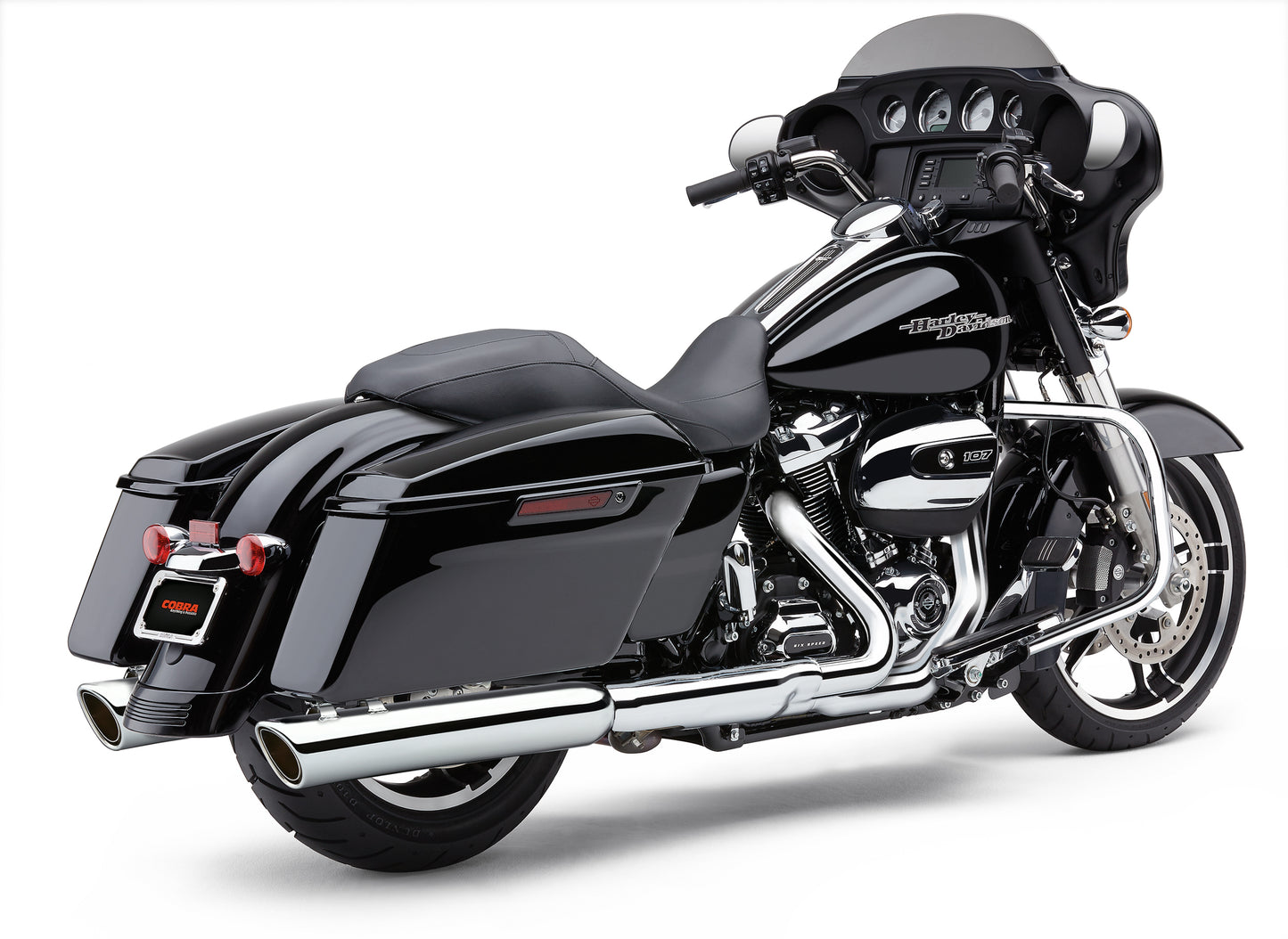 909 Twins 4" Slip Ons Chrome Flh/Flt 17 22