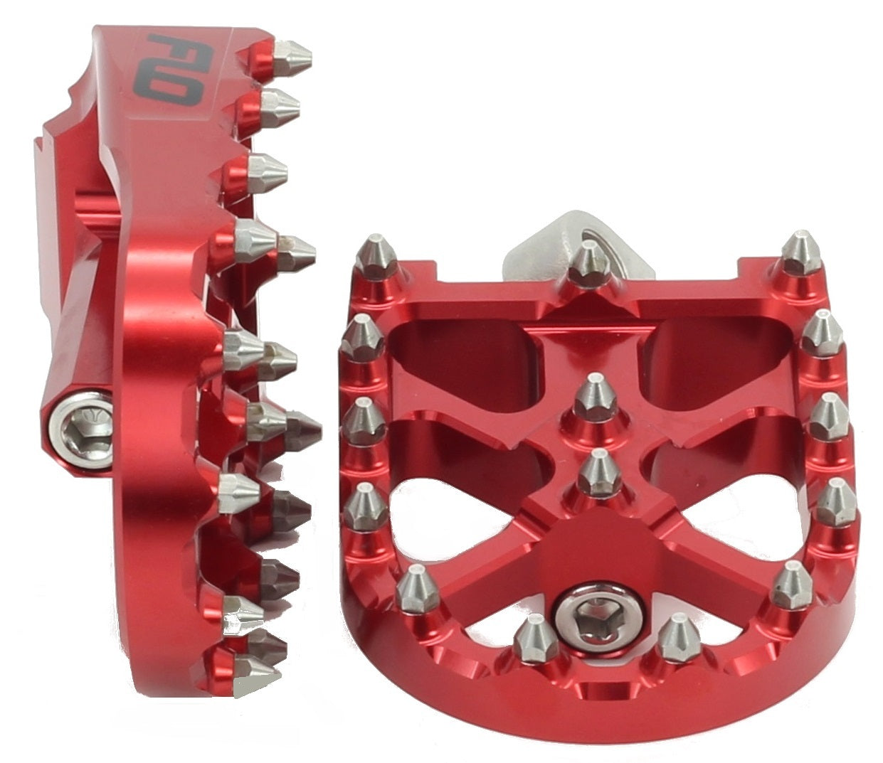 Bmx Style Foot Pegs Red
