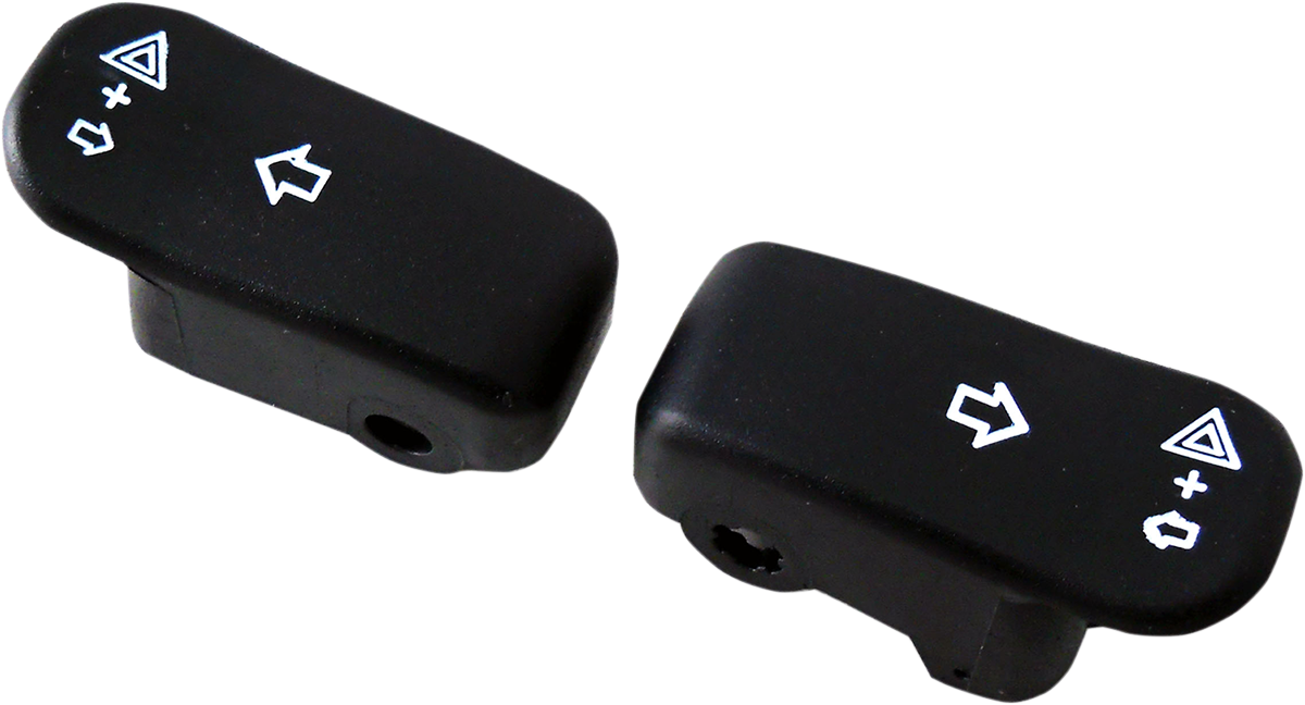 DRAG SPECIALTIES Turn Signal Switch Extension Caps - Black 77448