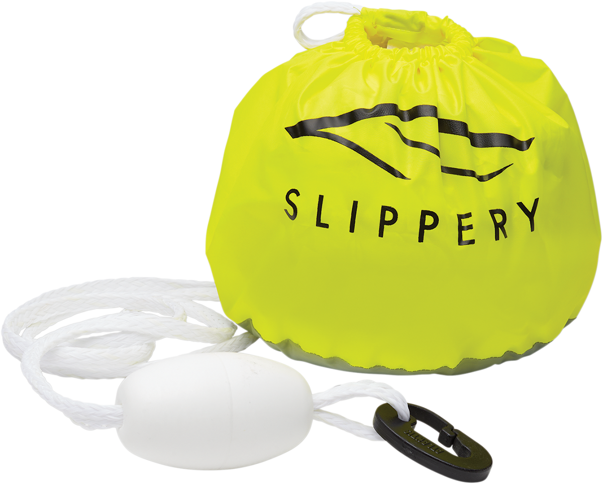 SLIPPERY Anchor Bag with Rope/Float/Black Snap Hook - Neon Yellow A2381YS