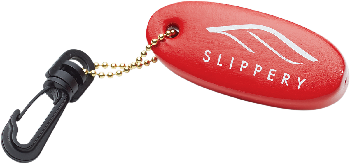 SLIPPERY Key Float with Snap Hook - Red/Black/White A1951S