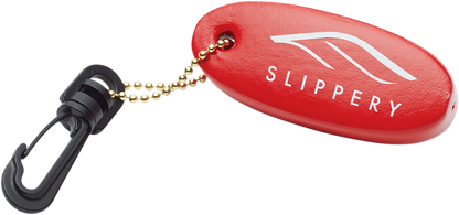SLIPPERY Key Float with Snap Hook - Red/Black/White A1951S